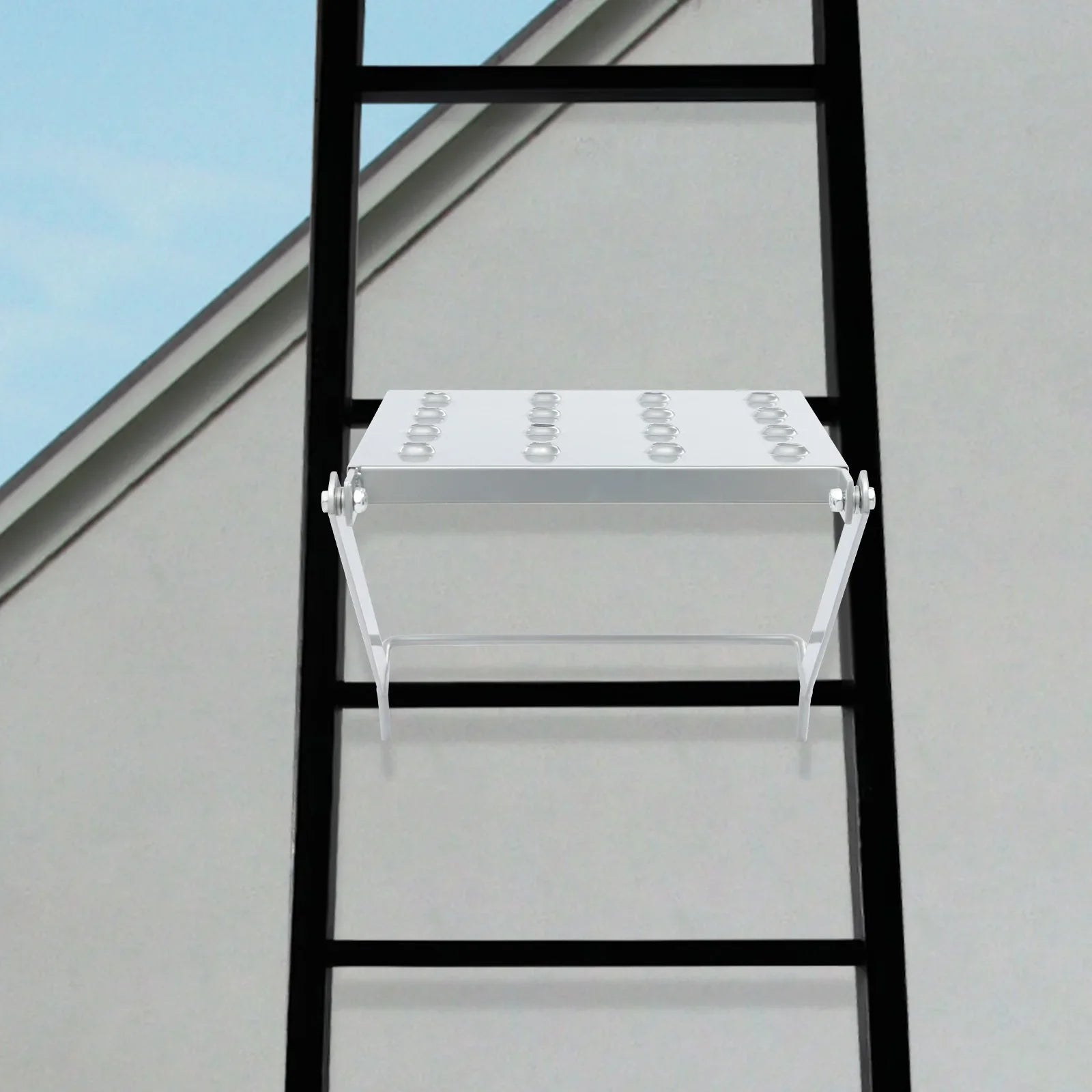 Ladder Work Platform Accessory, 150kg Load-bearing Capacity,Sturdy Iron Ladder,5.25lbs Lightweight Easy To Move,26.5*35*43.5cm