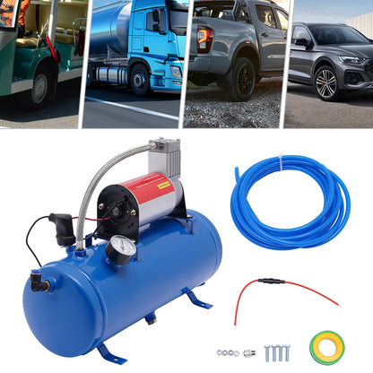 12V Air Compressor 100 PSI with 6L Tank & Air Horn Kit