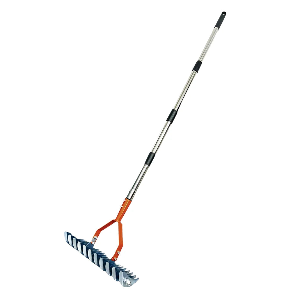 Thatch Rake for Lawn Care Detachable Dethatching Rake Garden Leaf Rake Soil Cultivator Lawn Aerator Tool with Adjustable Handle