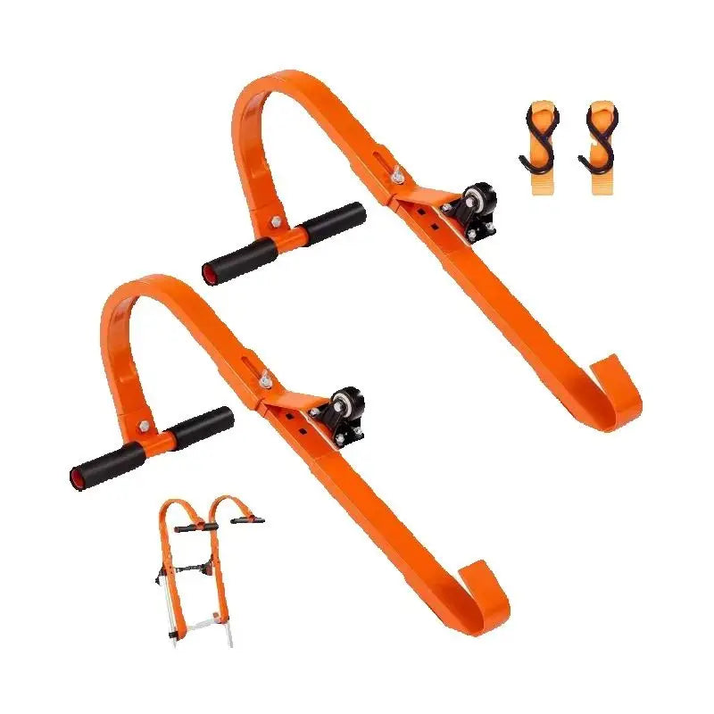 Ladder Roof Hook Heavy Duty Steel Ladder Stabilizer Roof Ridge Extension Rubber Grip T-Bar 500 lbs