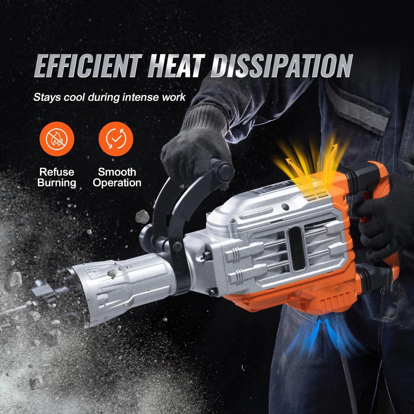 Demolition Jack Hammer 1500W-3500W with Chisels