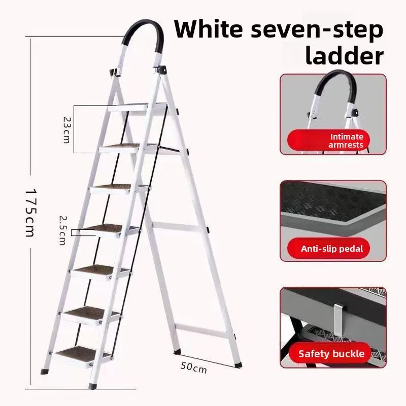 Herringbone ladder Household ladder Folding telescopic multifunctional indoor stairs Thickened climbing ladder Escalator