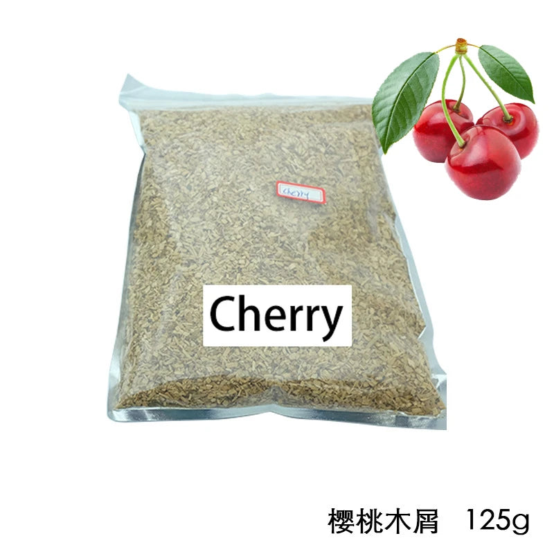 125g/bag BBQ Smoking Wood Chips Apple Cherry Oak Pecan Flavors for Outdoor Smoker Fumigation Box Bacon Smoked Grill Accessories