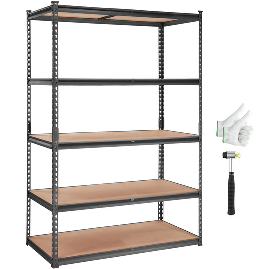 5-Tier Metal Storage Shelving Unit - Heavy Duty