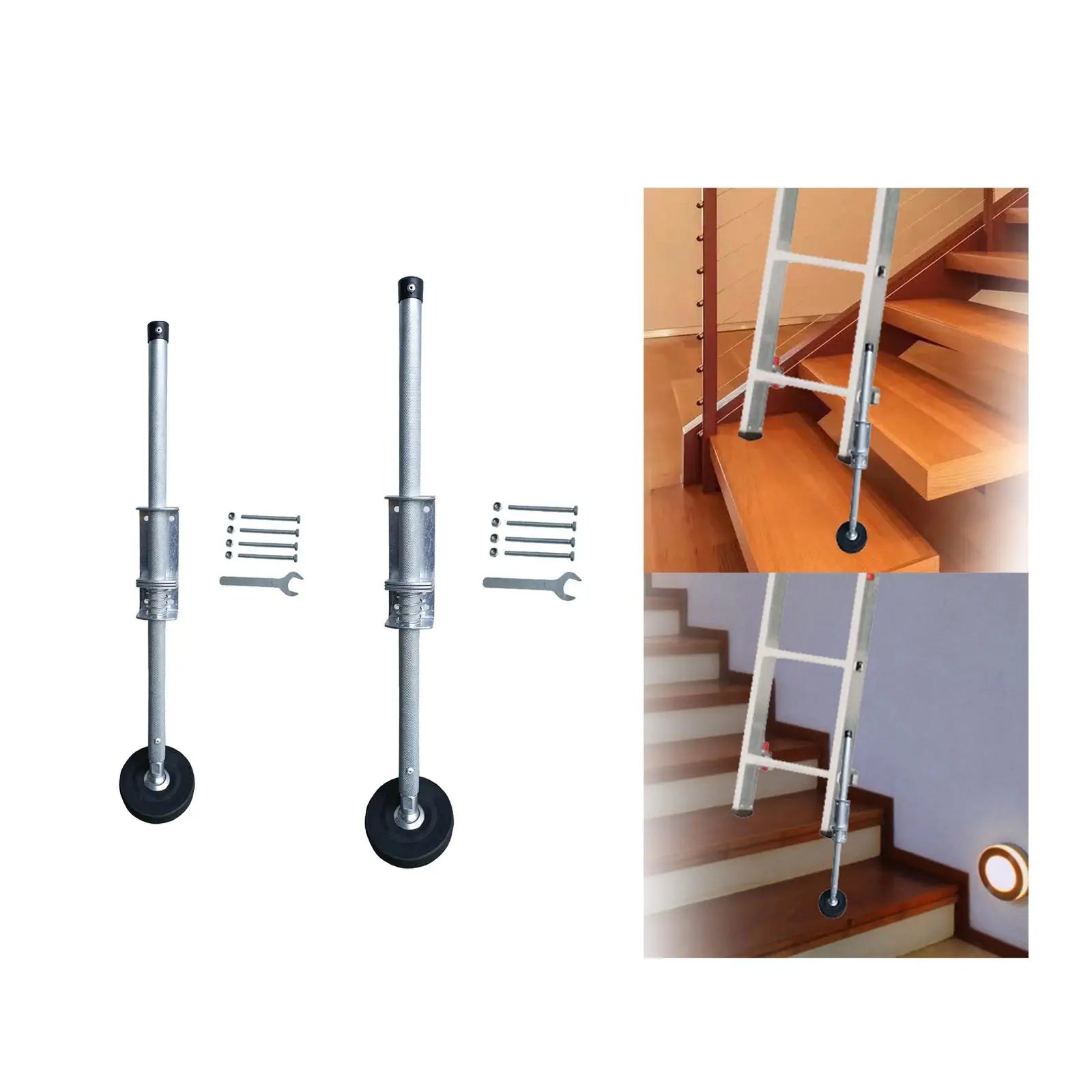 Extension Ladder Stabilizer Legs Ladder Stabilizer Feet Leveler Ladder with Rubber Feet  for Working on Stairs Stepladders Home