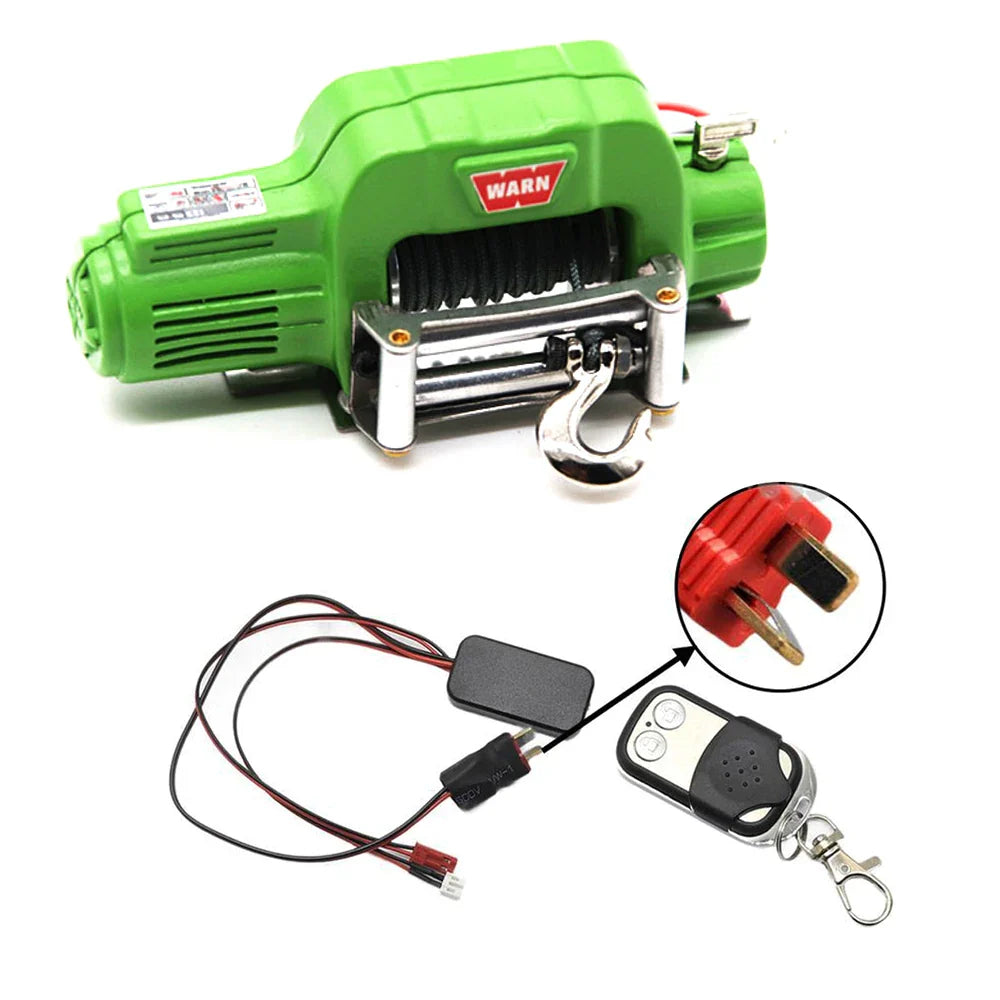 Metal Automatic simulation Simulated Winch for 1/10 1/8 RC Crawler Car Axial SCX10 III 90046 D90 TRX4 TRX-6 D110 90046 Redcat