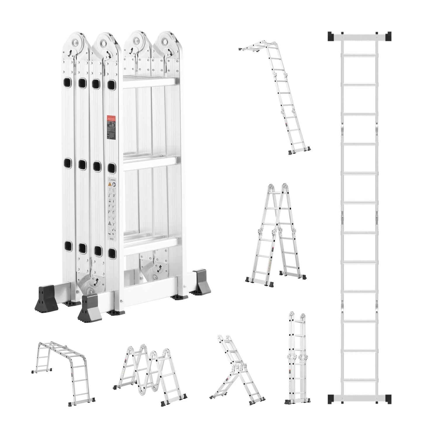 7-in-1 Multi-Purpose Folding Ladder - A-Frame Telescoping
