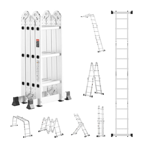 7-in-1 Multi-Purpose Folding Ladder - A-Frame Telescoping