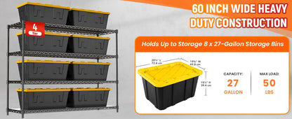 60" Wire Storage Shelving 2640 lbs - Adjustable