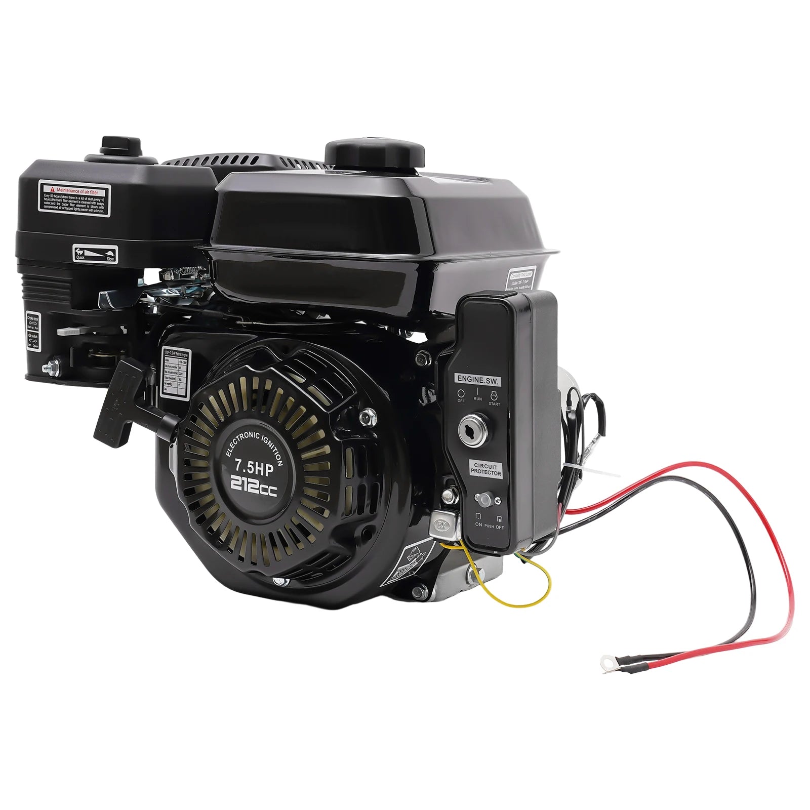 4 Strokes 212cc 7.5HP Gas Engine with Electric Start Upgrade Version For Go Kart Pressure Washers Log Splitters