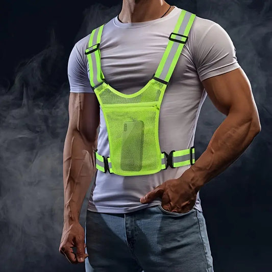 Adjustable Elastic Hi-Vis Reflective Vest