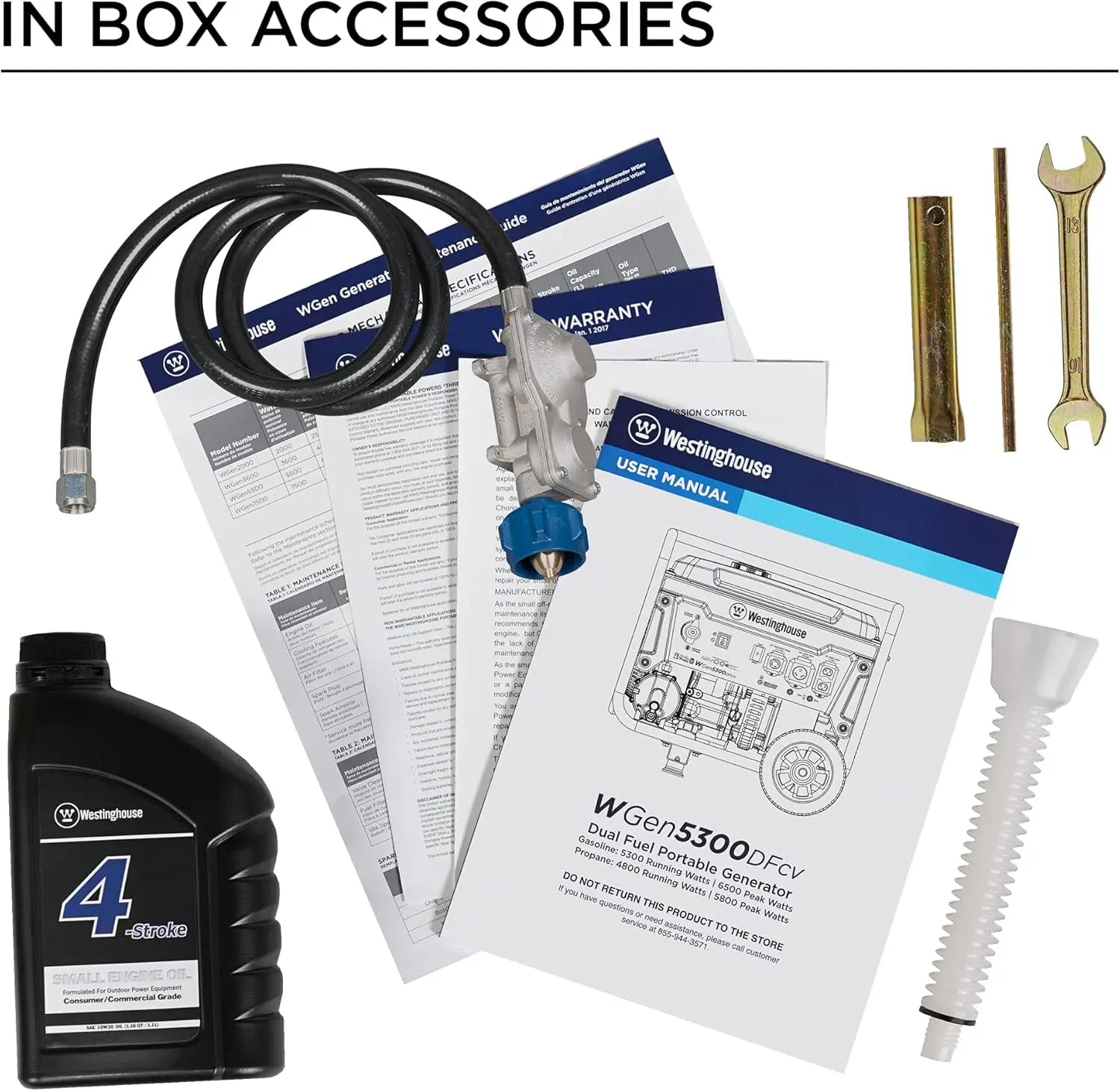 6500W Dual Fuel Portable Generator with CO Sensor, 30A RV & Transfer Switch Outlets, 14.5H Runtime