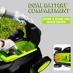 Deli 13" Electric Lawn Mower, 2-in-1 Lightweight Cordless Lawn Mower Brushless with 21V 4.0Ah Battery and Charger