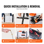 ATV Spot Sprayer 15.9 Gal/60 L ATV/UTV Broadcast Sprayer with Nozzle Boom 12 V Pump Weed Sprayer with Water Tank White