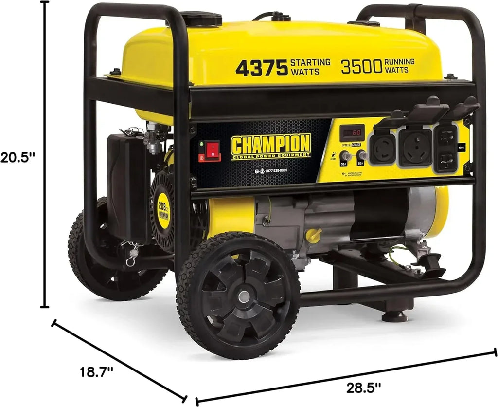 100522 4375/3500-Watt RV Ready Portable Generator with Wheel Kit, CARB