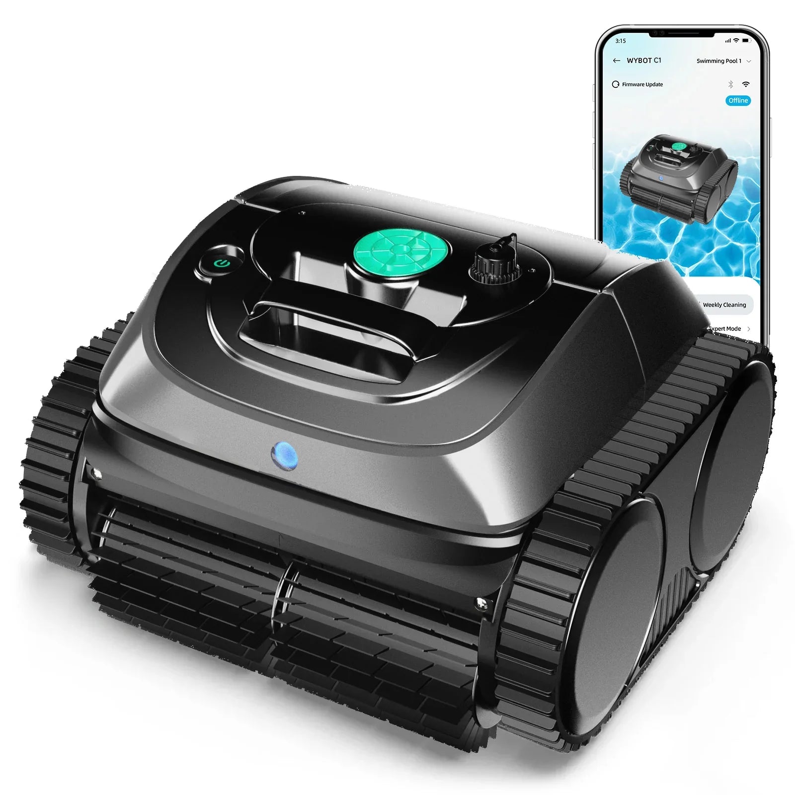 Cordless Robot Swimming Pool Vacuum Cleaner WYBOT C1 OS800 APP Control Ultra Stronger Suction 4600mAh 120mins Running Time