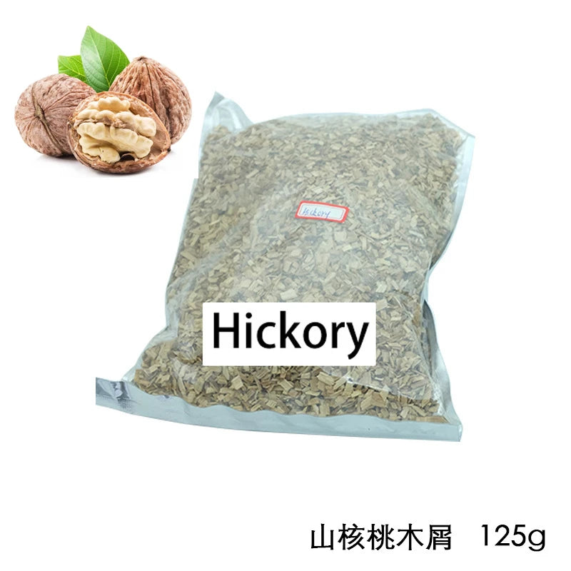 125g/bag BBQ Smoking Wood Chips Apple Cherry Oak Pecan Flavors for Outdoor Smoker Fumigation Box Bacon Smoked Grill Accessories