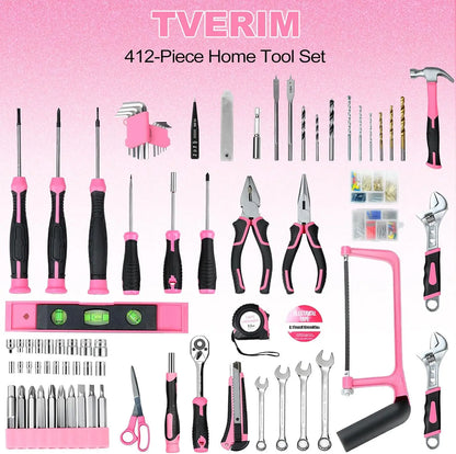 412-Piece Home & Auto Tool Set with Storage Box