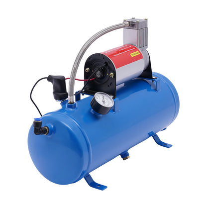 12V 150 PSI Train Horn Air Compressor Kit, 6L Tank