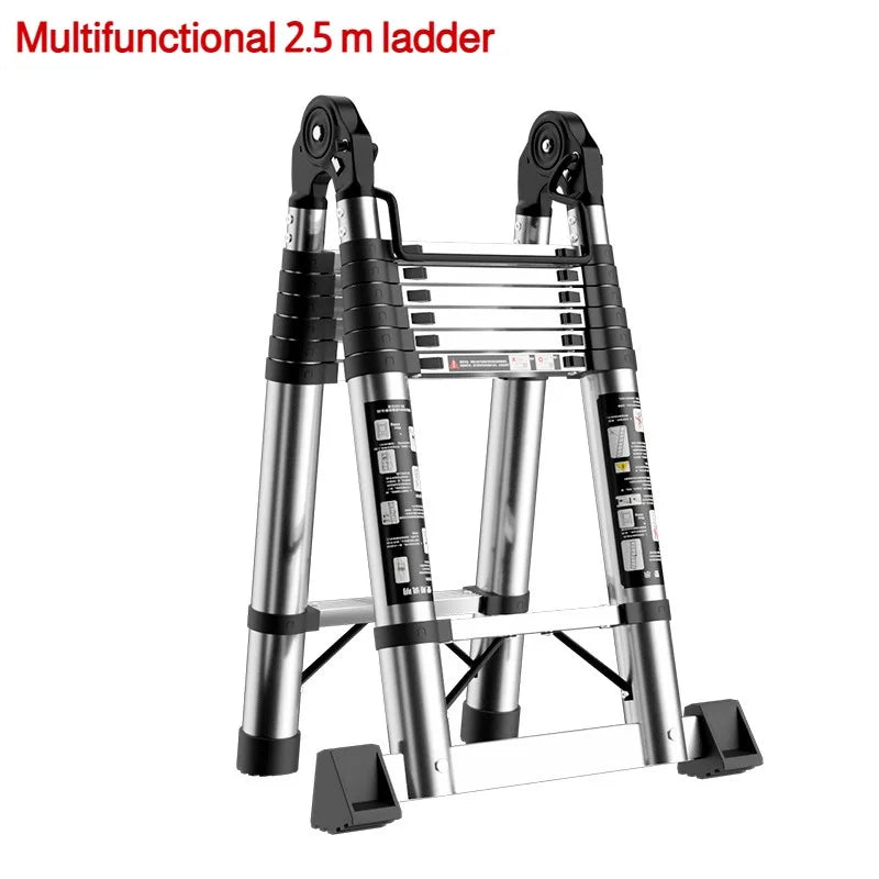 1.9-3.5M Stainless Steel Telescopic Folding Ladder