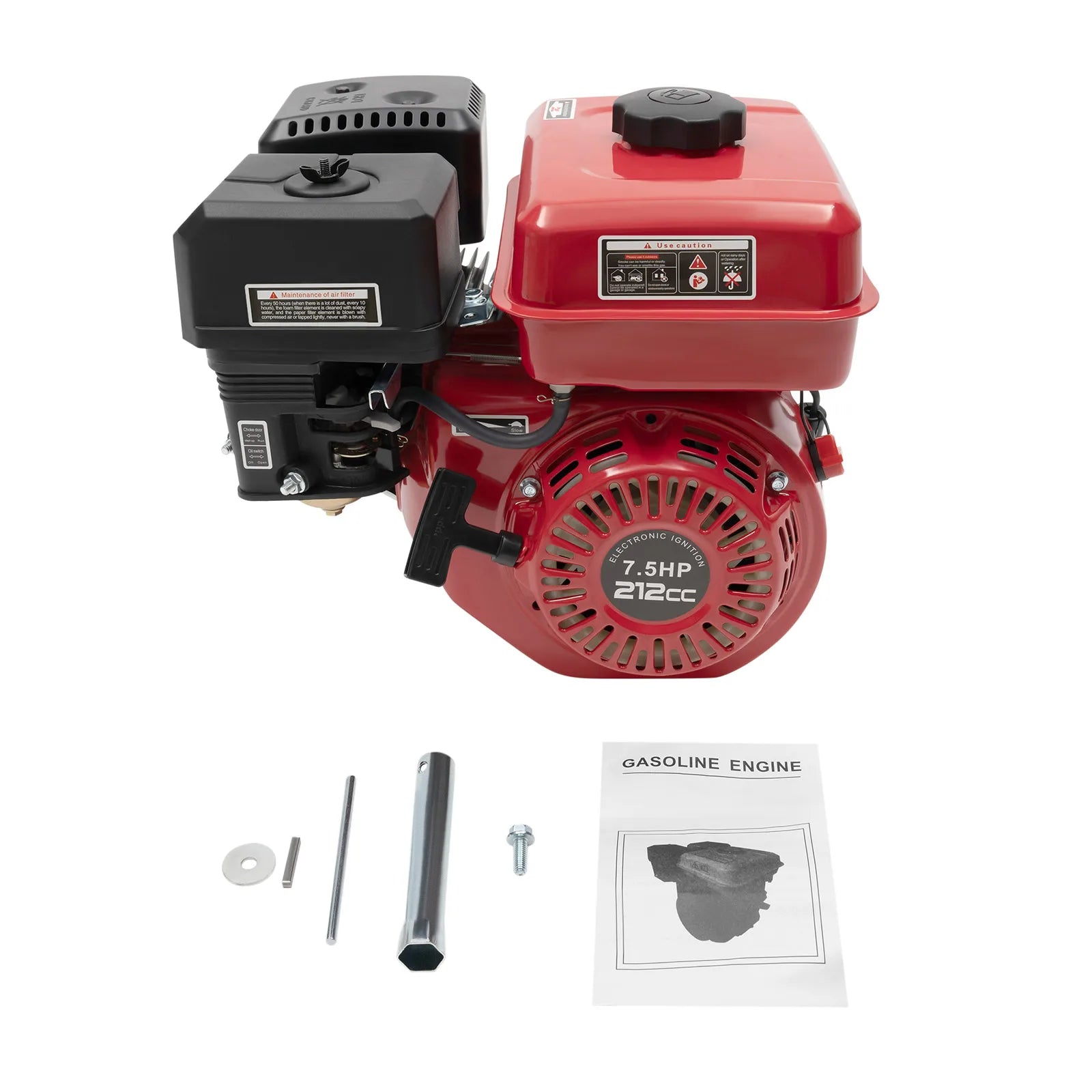 7.5HP 4-Stroke Gasoline Engine 3KW 212CC Pull Start Air Cooling Gas Engine Motor 3600RPM