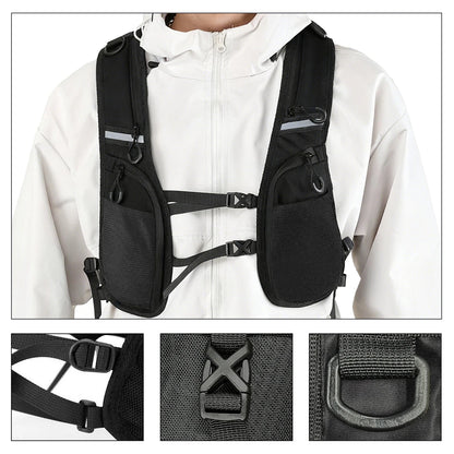 Multi-Pocket Outdoor Vest with Reflective Tape