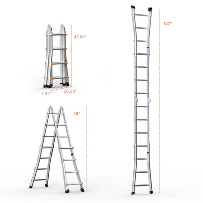 Compact A-Frame Aluminum Extension Ladder - RV