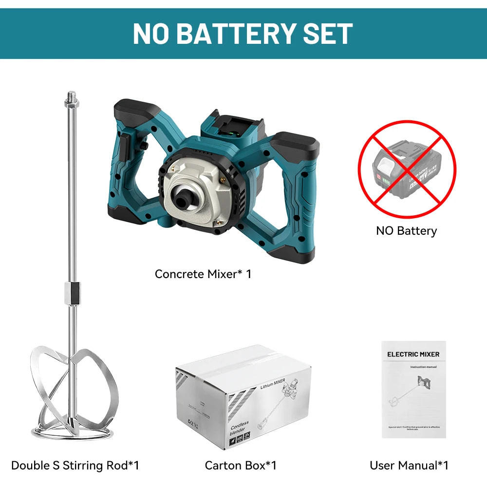Cordless Paint & Concrete Mixer for Makita 18V
