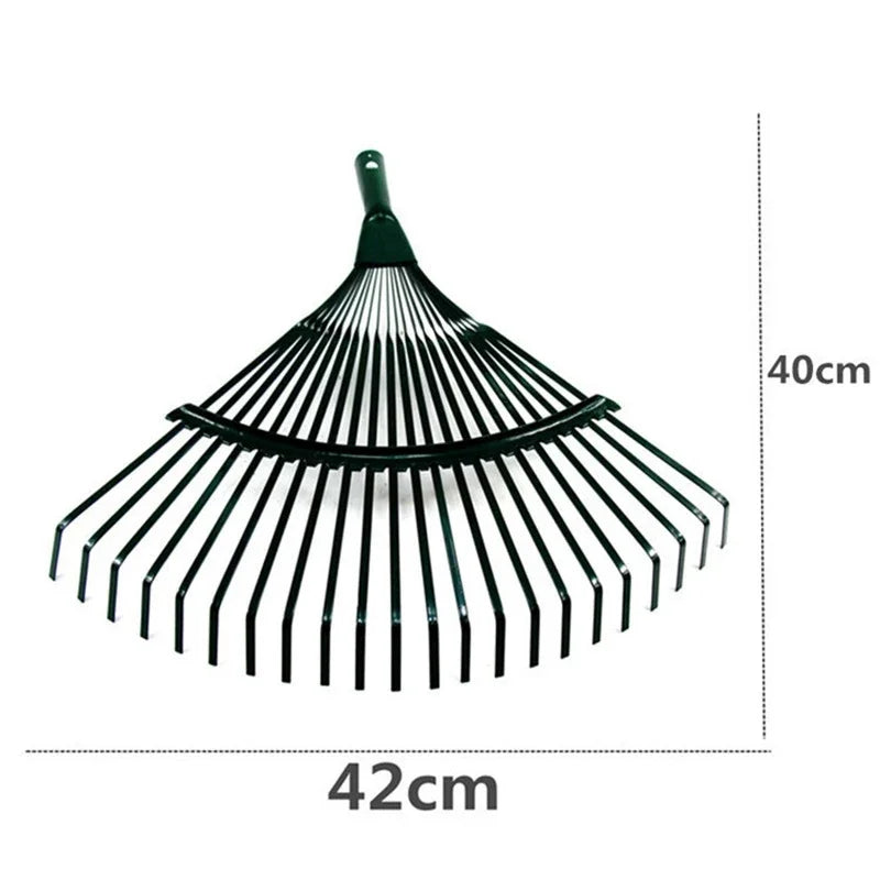 1Pc Durable 22-Tooth Garden Rake for Gardeners Grass Farming Rake Garden Leaf Rake Iron Potting Landscapers Reliable Tools