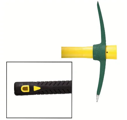 1pc, Forged Weeding Garden Pick Axe With Fiberglass Handle For Loosening Soil, Gardening, Camping Or Prospecting