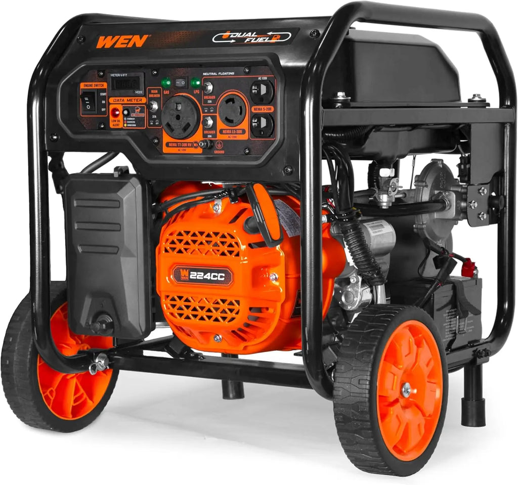 5600-Watt Dual Fuel Portable Generator with Wheel Kit, Electric Start, and Carbon Monoxide Monitoring (DF5600X)