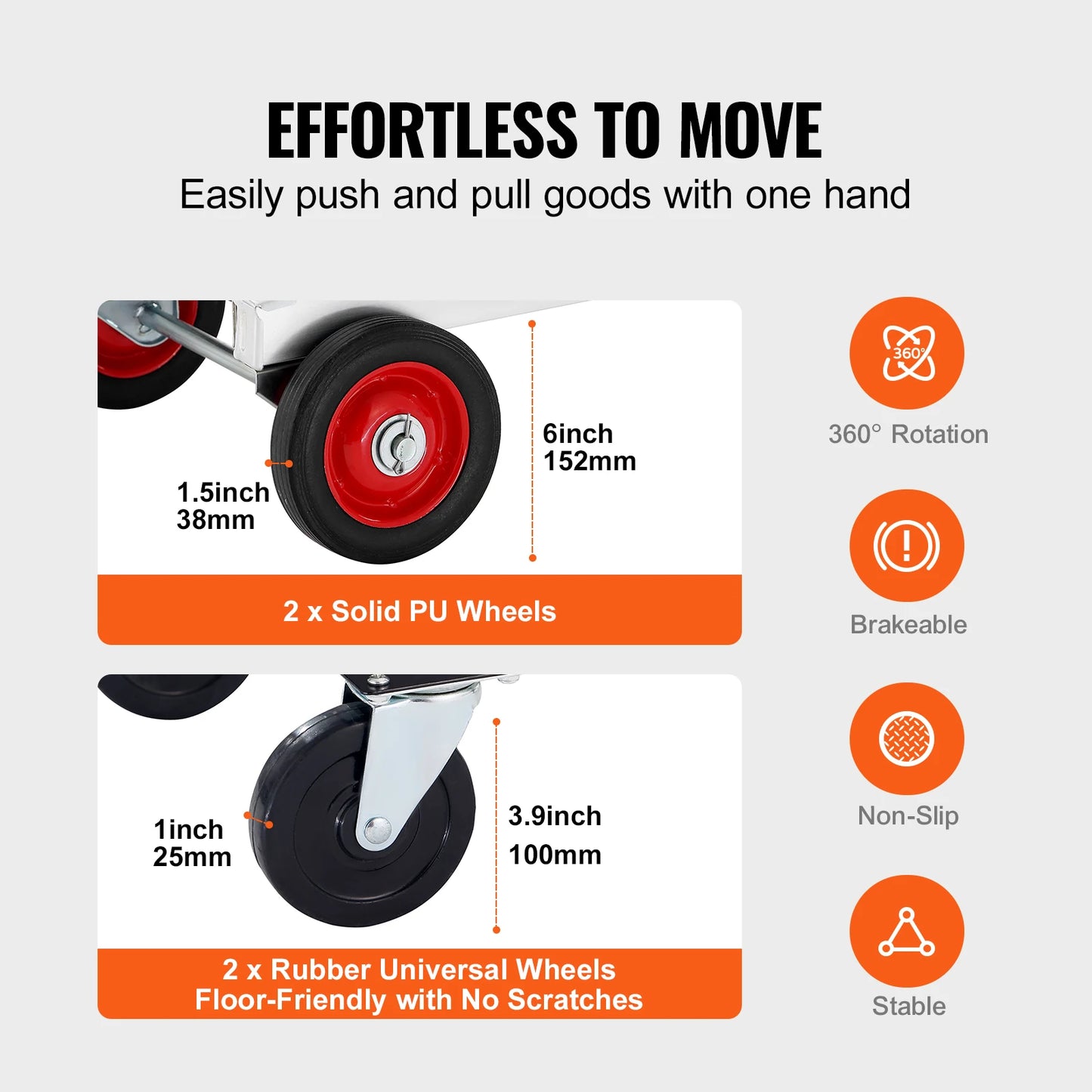 400 lbs Folding Hand Truck - Lightweight Utility Dolly