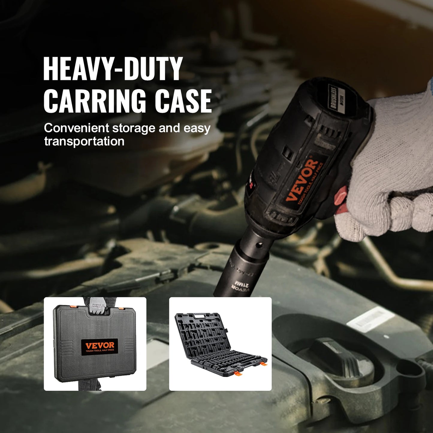 1/2" Drive Impact Socket Set - Cr-V Alloy Steel