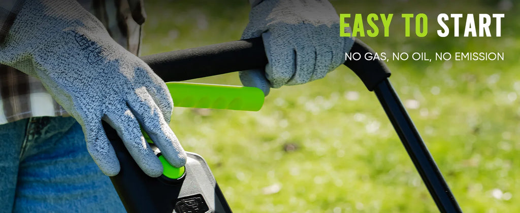 Deli 13" Electric Lawn Mower, 2-in-1 Lightweight Cordless Lawn Mower Brushless with 21V 4.0Ah Battery and Charger