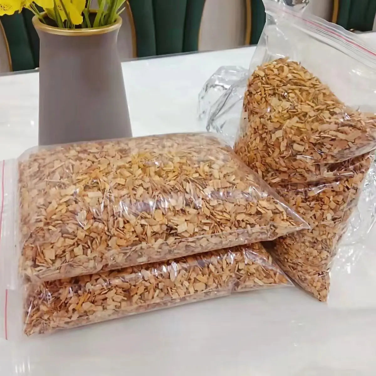 125g/bag BBQ Smoking Wood Chips Apple Cherry Oak Pecan Flavors for Outdoor Smoker Fumigation Box Bacon Smoked Grill Accessories