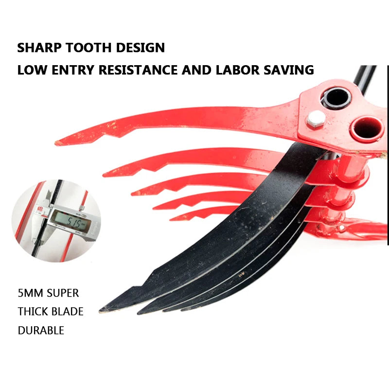 Digging soil pine artifact artificial land reclamation tool steel fork hoe agricultural loose soil tool