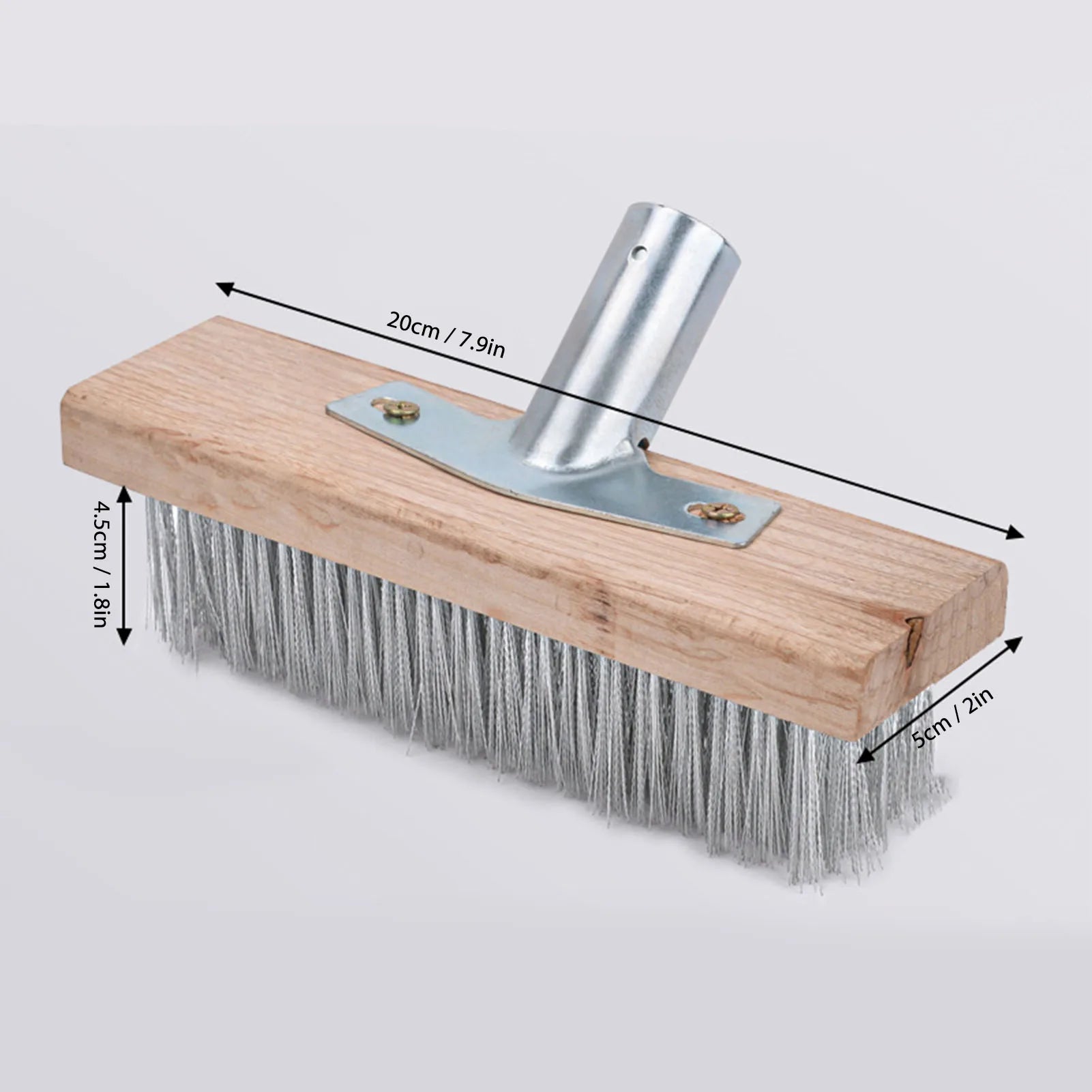 Floor Scrub Brush Heavy Duty Rough  Floor Brush Stainless Steel Wire Deck Scrub Cleaning Tool 20cm Heavy Duty Floor Brush