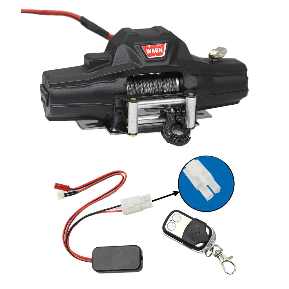 Metal Automatic simulation Simulated Winch for 1/10 1/8 RC Crawler Car Axial SCX10 III 90046 D90 TRX4 TRX-6 D110 90046 Redcat