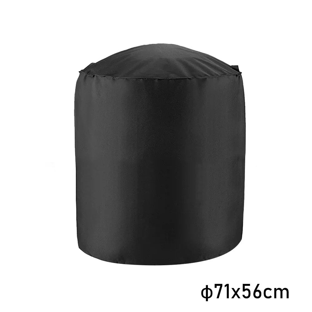 210D BBQ Cover Outdoor Dust Waterproof Weber Heavy Duty Grill Cover Rain Protective Outdoor Barbecue Cover Round