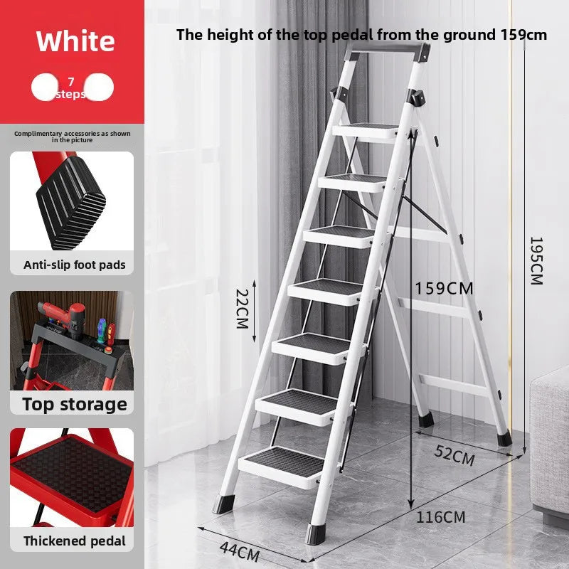 Herringbone ladder Household ladder Folding telescopic multifunctional indoor stairs Thickened climbing ladder Escalator