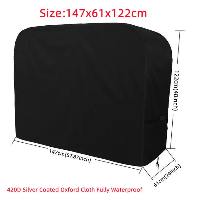 420D Oxford Cloth BBQ Cover Outdoor Dust Waterproof Rain Heavy-Duty Grill Cover Anti UV Duty Weber Heavy Protective Grill Cover