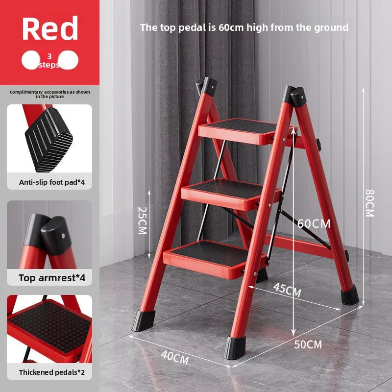 Herringbone ladder Household ladder Folding telescopic multifunctional indoor stairs Thickened climbing ladder Escalator