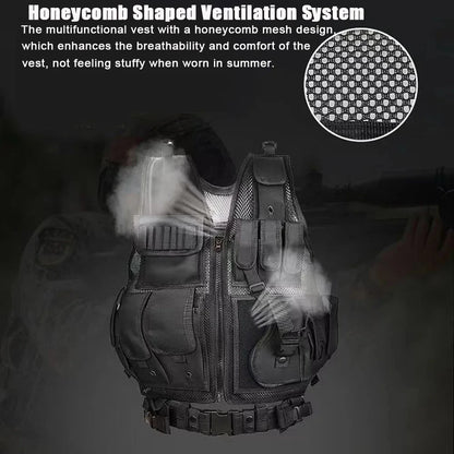 Tactical Security Vest - Adjustable Molle Combat