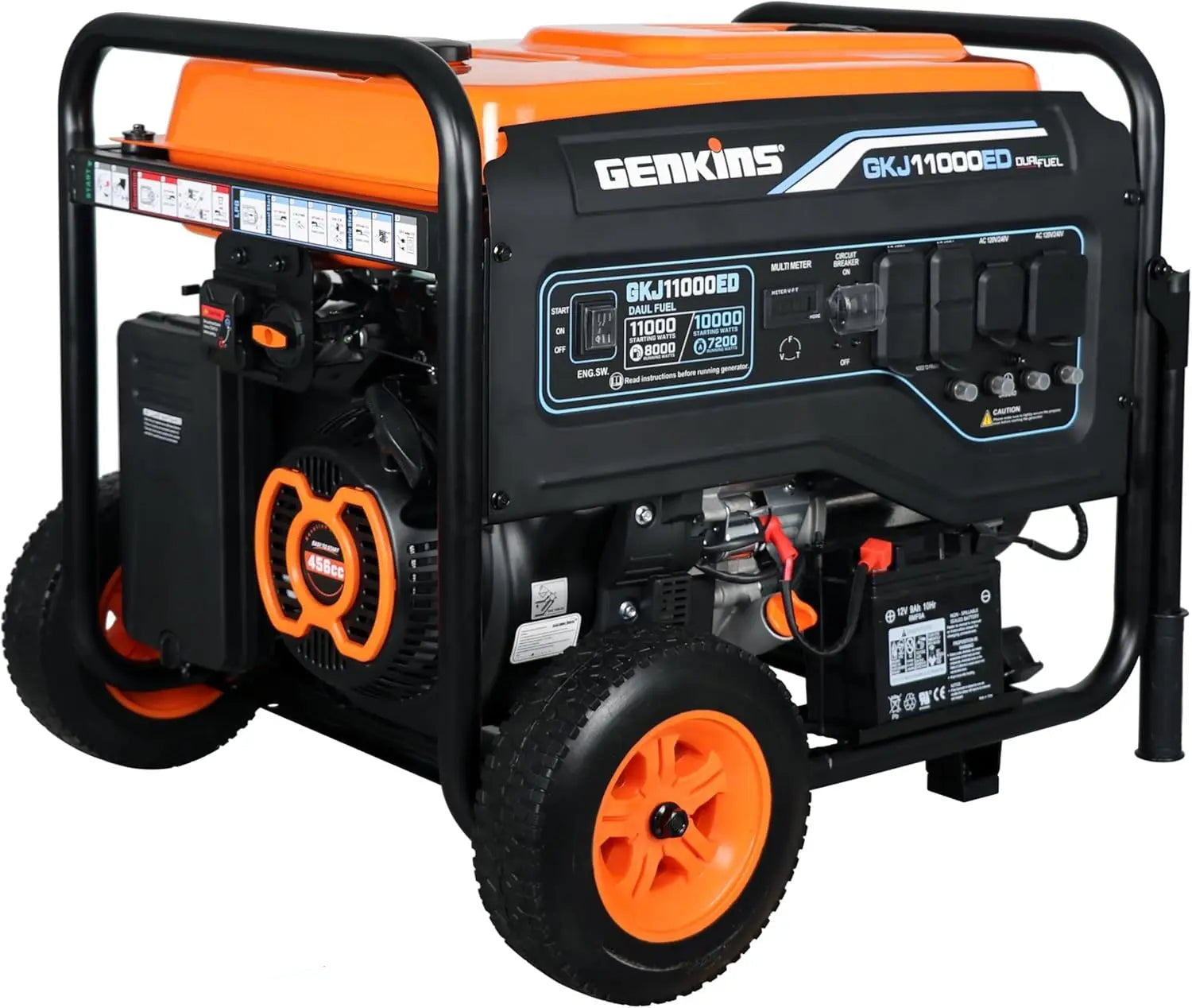 11000 Watt Dual Fuel Portable Generator Home Back Up, Emergercy, RV & Camping Electric Start Gas or Propane
