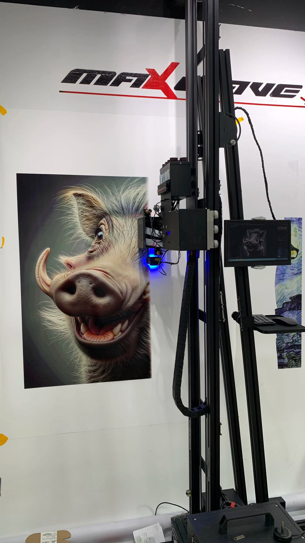 4 Meter Inkjet Wall Printer Wall Pen 3D UV Vertical Printing Machine 5/7 Color for Wall cement wood Metal Bricks Paper 2.5*6m