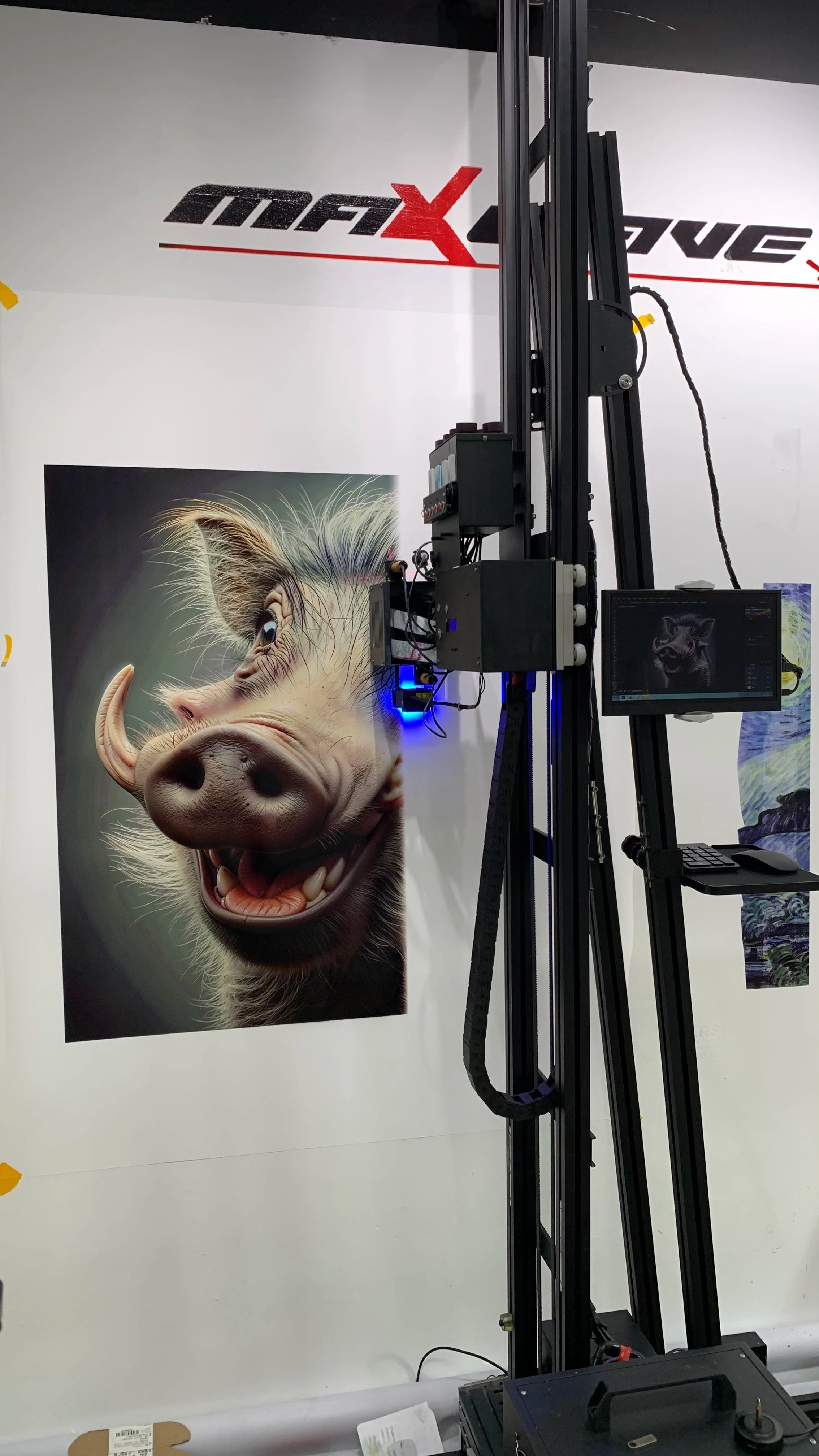 4 Meter Inkjet Wall Printer Wall Pen 3D UV Vertical Printing Machine 5/7 Color for Wall cement wood Metal Bricks Paper 2.5*6m