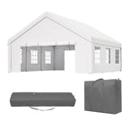 20x20FT Party Tent with 2 Storage Bags & Removable Sidewalls, Outdoor Canopy for Wedding, BBQ, Camping, Commercial Use