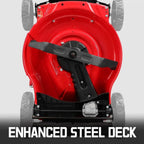 Gas Powered 21Inch 144cc Engine 2in1 WalkBehind Push Lawn Mower for Large Yard Maintenance Oil Included Ideal for Residential a