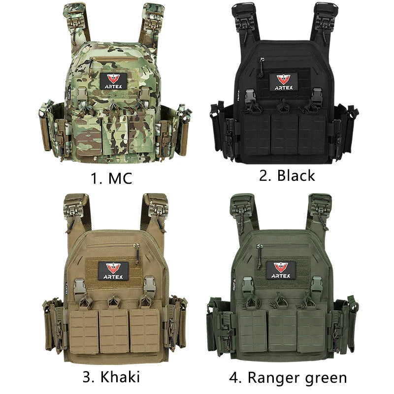 Ranger Green Plate Carrier Vest - Quick Release Molle