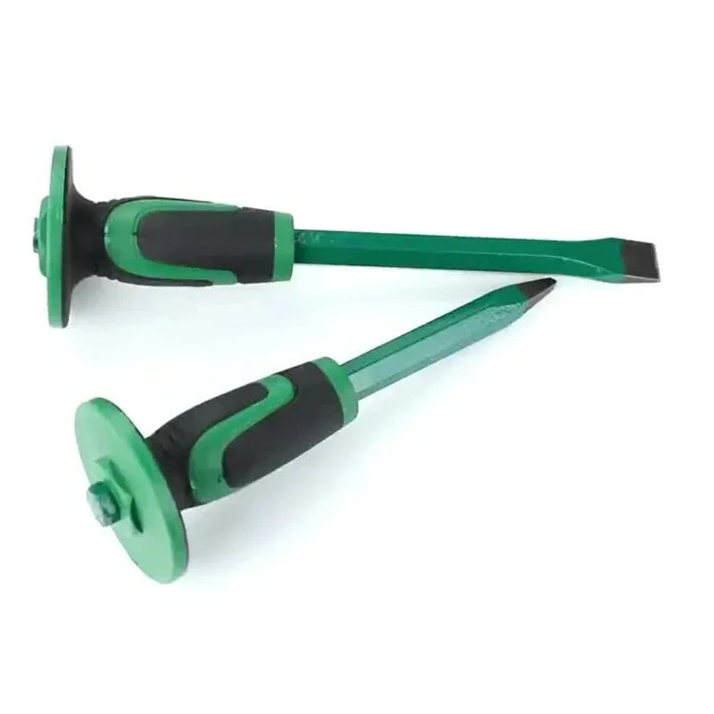 Stone chisel 250/300 long steel chisel chopper with rubber sleeve flat head flat chisel masonry chisel